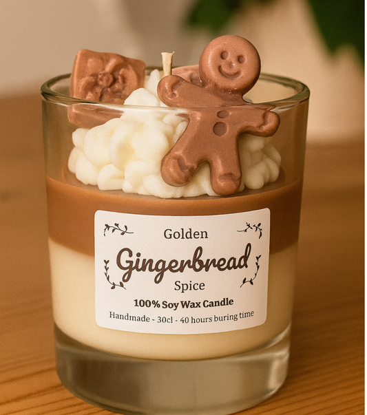 Golden Gingerbread Spice Soy Wax Candle